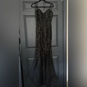 Elegant Black Sequin Gown